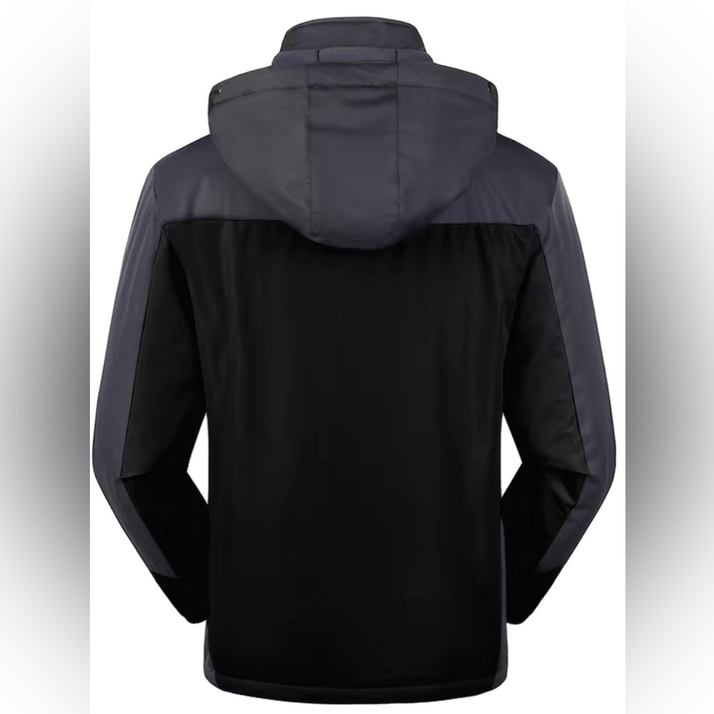 ❌SOLD❌Men's Casual Color Block Thick Hooded Jacket - Picture 3 of 4